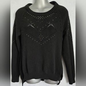 BELLDINI Womens Rhinestone Sweater L